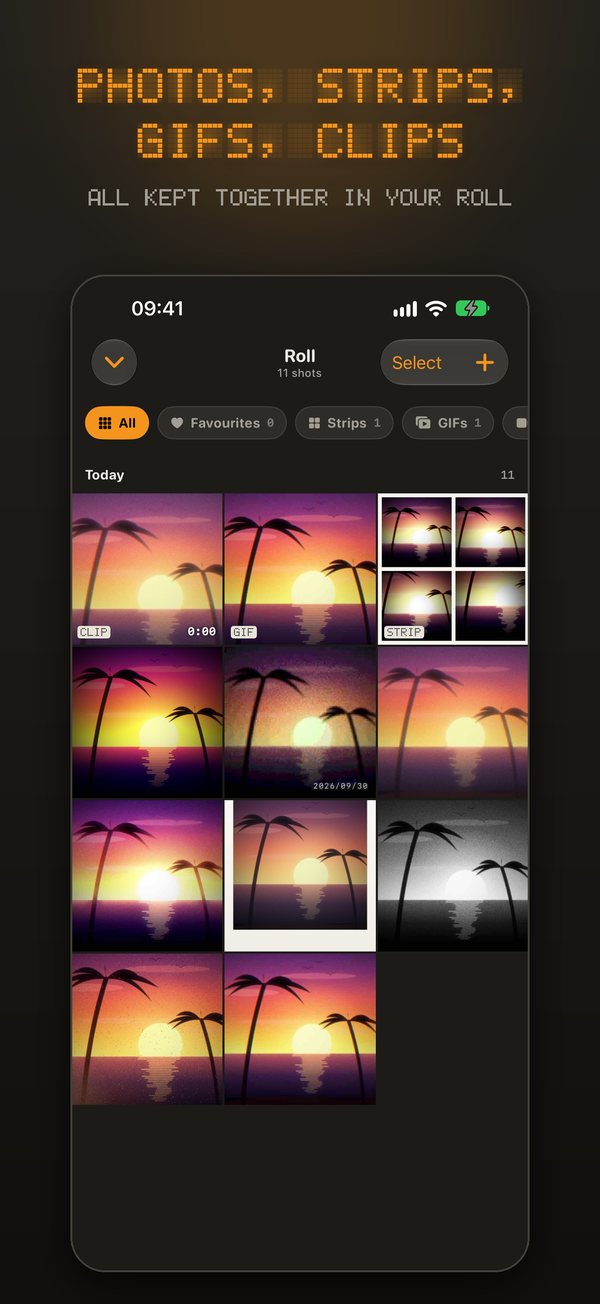 Kilobyte's Roll, with photos, booth strips, GIFs and clips together
