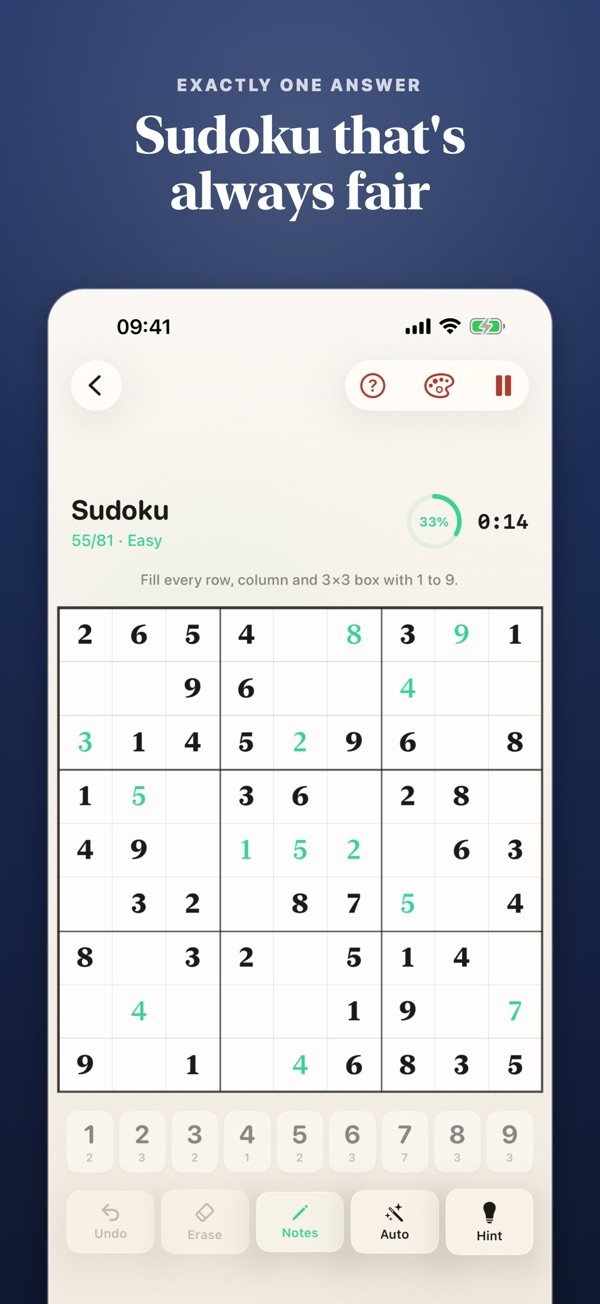 A Numalo Sudoku with a clean 9 by 9 grid