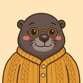 Digby, a cartoon mole in a cardigan