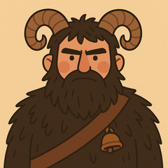 Krampus, the horned figure from the Alpine side of Christmas